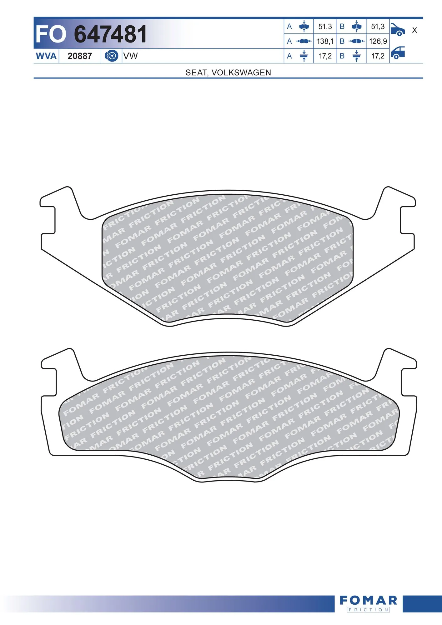 Brake Pad Set, disc brake